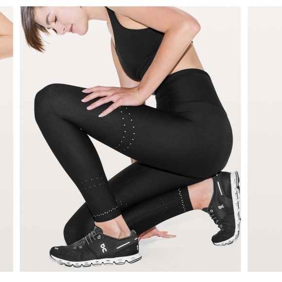 LULULEMON Zoned in tight Size 4 Black 27" length - Picture 2 of 12